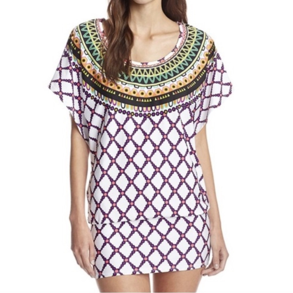 TRINA TURK Kon tiki swim coverup nwt